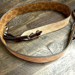 Coach crossbody strap leather reversible silver hardware
